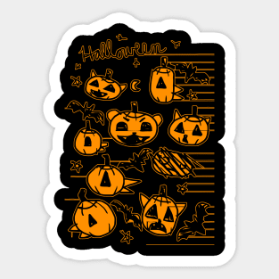 Night in the Woods Halloween Pumpkins Sticker